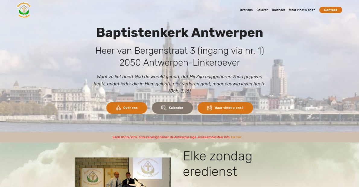 Baptistenkerk Antwerpen - www.baptistenkerkantwerpen.be - Web Design by BOX